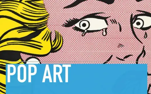 Ein ikonisches Werk eines Pop Art Vertreters: Eine weinende Frau mit gelben Haaren, dargestellt im charakteristischen Comic-Stil mit Rasterpunkten.