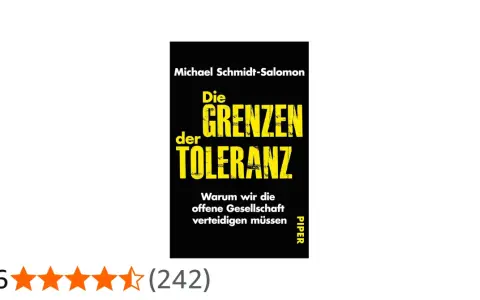 Buchcover "Die Grenzen der Toleranz" von Michael Schmidt-Salomon. Es erklärt die offene Gesellschaft und warum sie verteidigt werden muss.